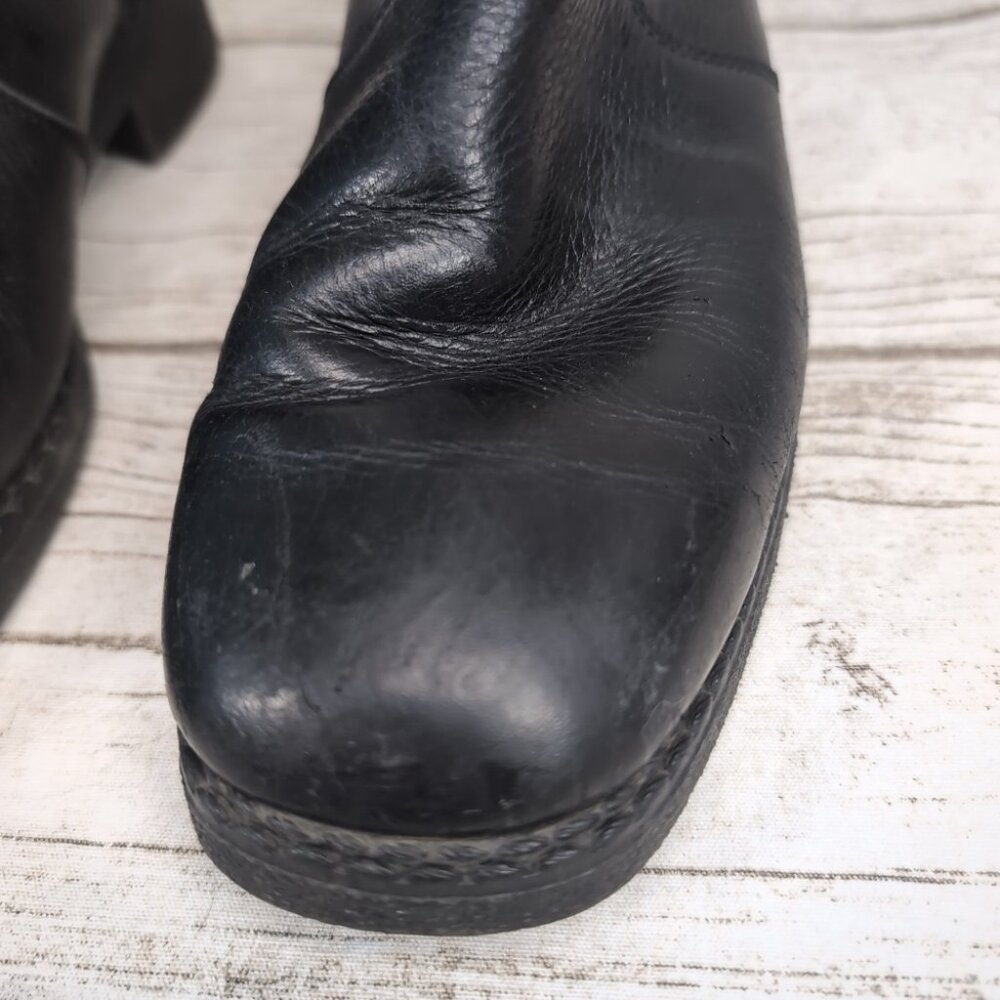 Inouk Lined Black Leather Zipper Closure Boots Women Size 7 - Picture 3 of 10